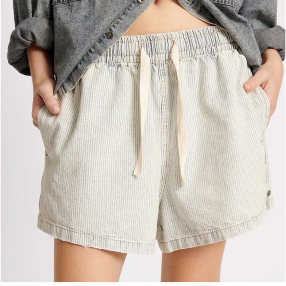 One Teaspoon Painters Stripe Denim Boxer Short